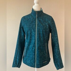 Women’s Eddie Bauer Teal Jacket Soft Shell Fleece Ladies Size Medium